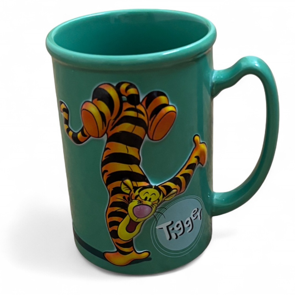 Disney Store Tigger Mug Ceramic Winnie the Pooh Just Tiggerific 5" Tall Cup